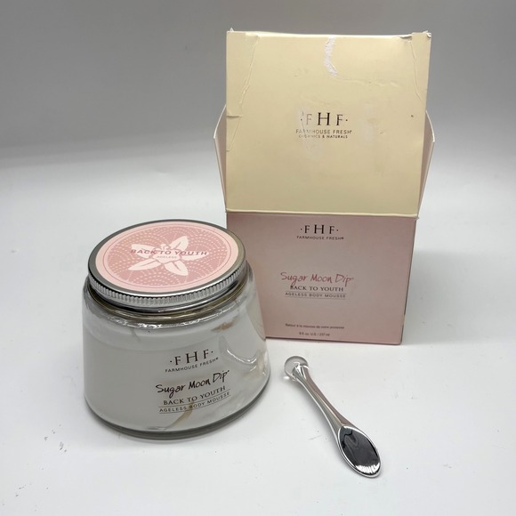 FarmHouse Fresh Sugar Moon Dip Back To Youth Ageless Body Mousse Spoon NWT - Picture 1 of 4